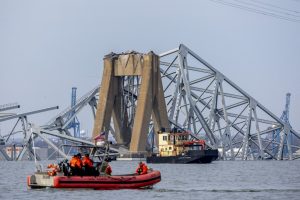 Six people are missing presumed dead after a container ship hit the landmark Francis Scott Key Bridge in the US city of Baltimore