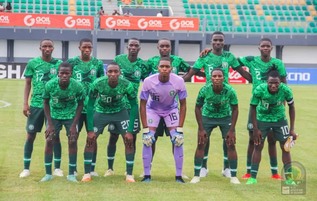 Nigeria’s Golden Eaglets have qualified for the semi-final of the ongoing WAFU Zone B Under-17 Championship after defeating Togo 3-0 in Accra, Ghana.