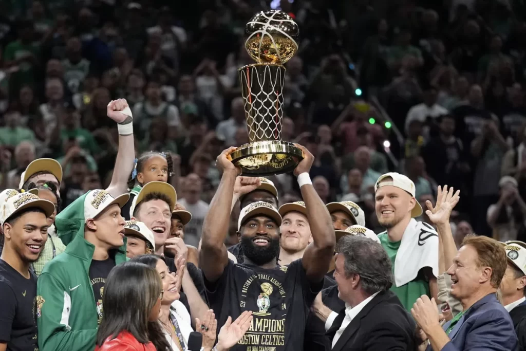 The Boston Celtics secured a record 18th championship as they beat the Dallas Mavericks 106-88 to complete a 4-1 series victory in the NBA Finals.