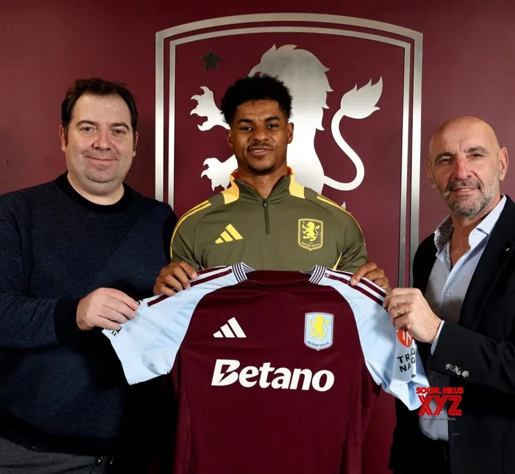 Aston Villa Sign Marcus Rashford on Loan